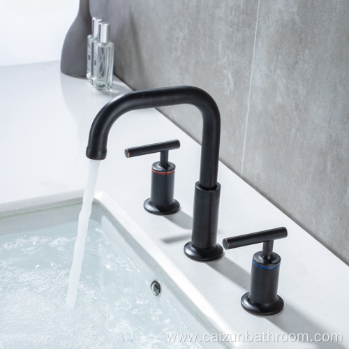 Antique Black Widespread Bathroom Faucet